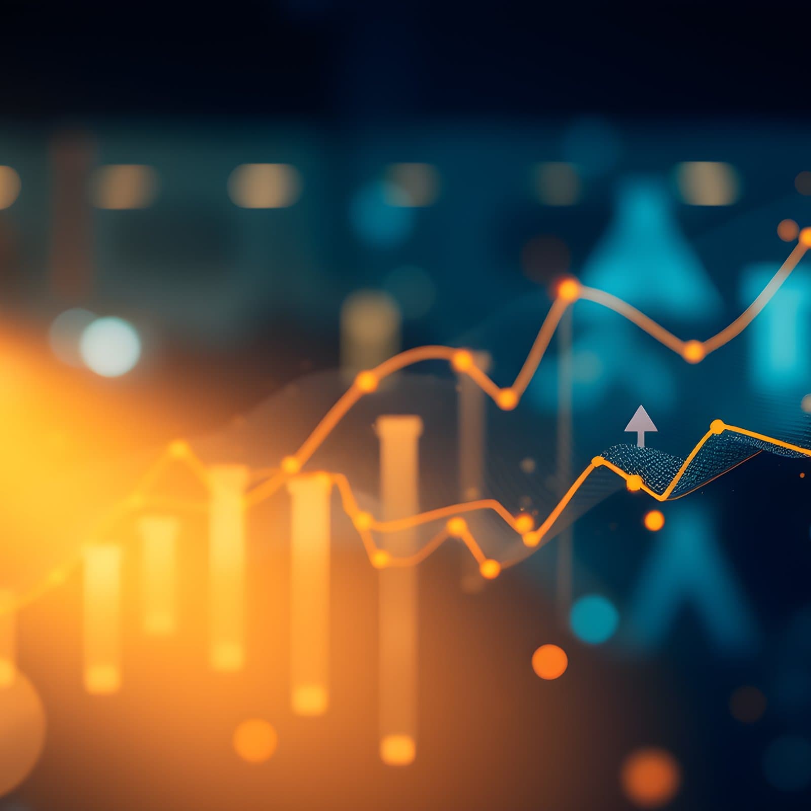 Upward business growth trend